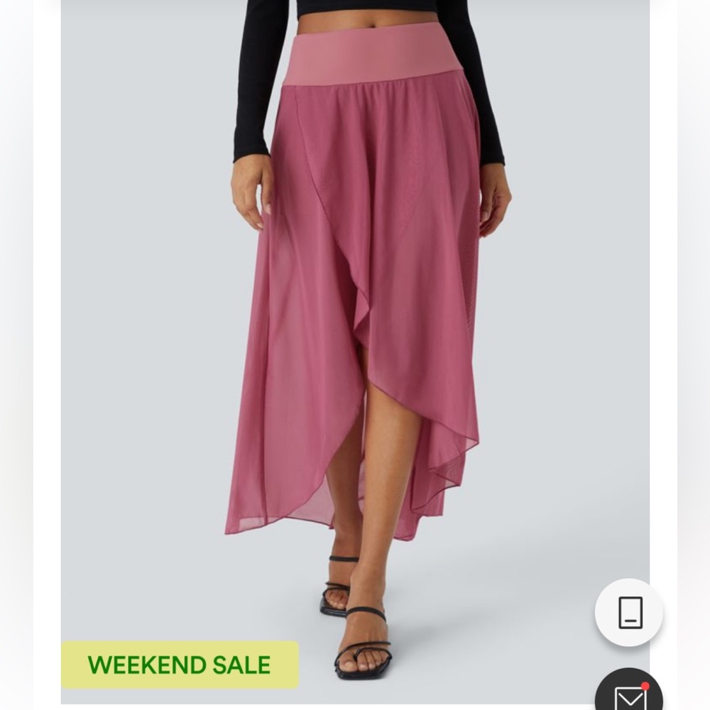 HALARA Dusty Rose High-Low Maxi Skirt